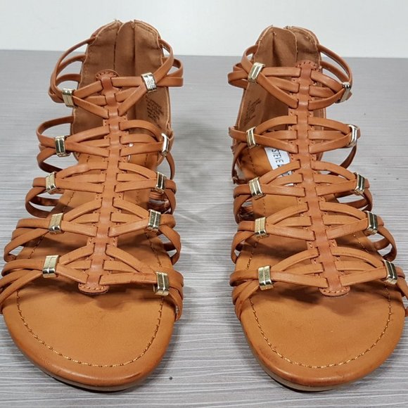 Steve Madden 'Cretee' Strappy Gladiator Sandal Brown Womens Size 4 - Picture 2 of 6